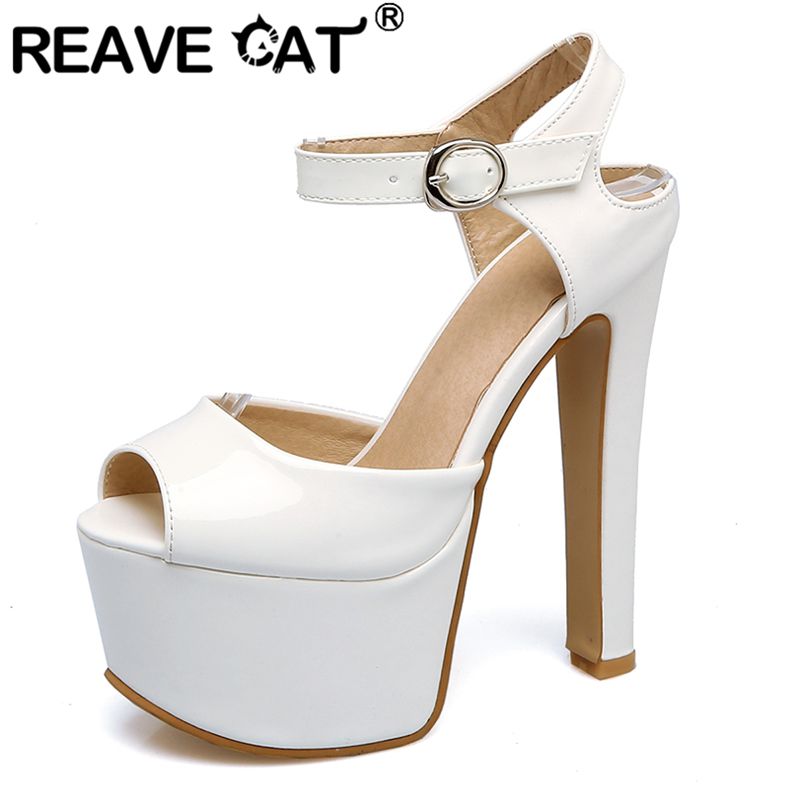 Peep Toe Heels - REAVE CAT Модные женские сандалии с