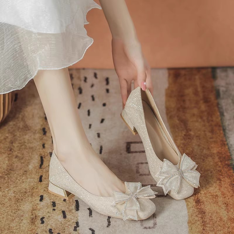Women'S Shoes Temu - Женские осенние вечерние низкие свадебные туфли