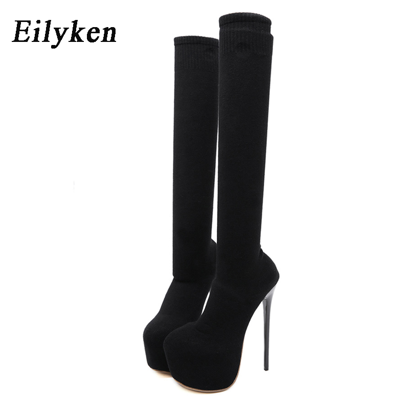 Sock Boot Women - Eilyken/женские зимние ботинки выше колена на