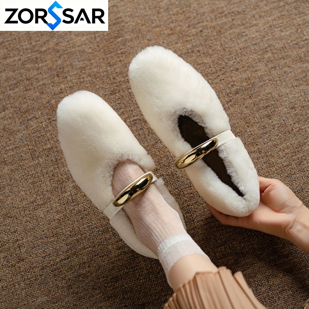 Women Shoes Japanese Brand - Модные балетки с квадратным носком, утепленные