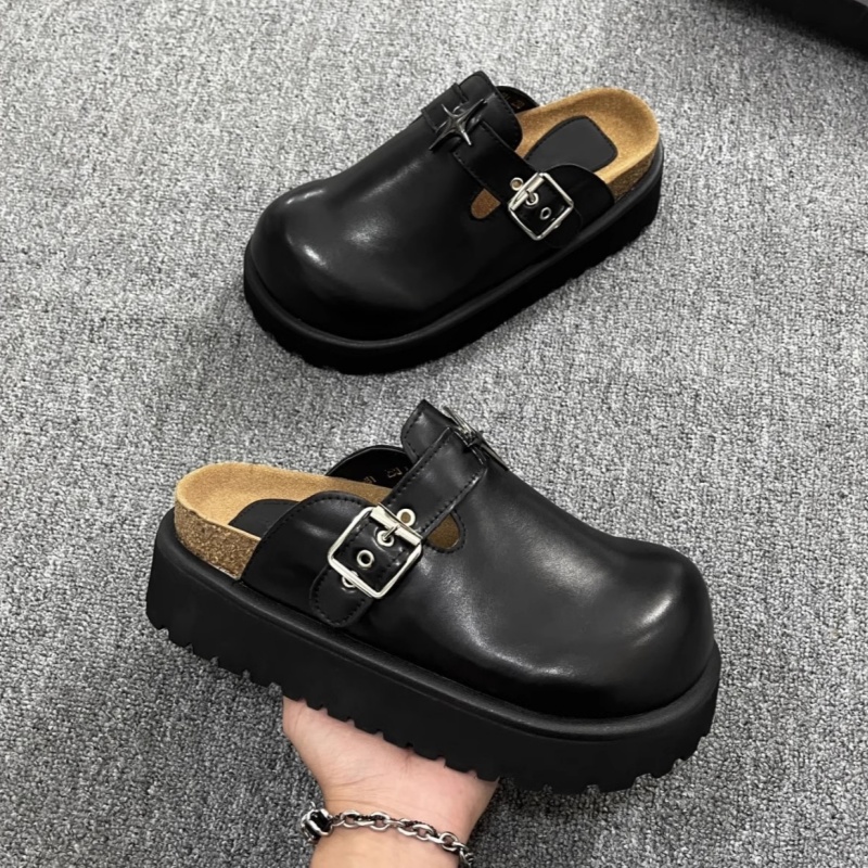 Slip On Mule Flat - Женские туфли-лодочки на массивном каблуке и