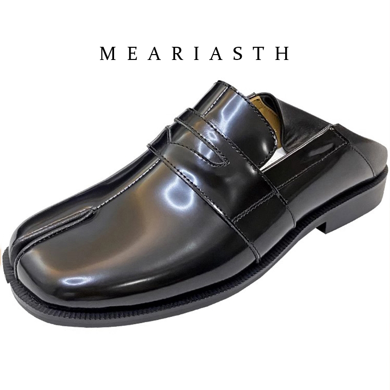 Women'S Shoes In Wide Width - Черные лоферы таби из лакированной кожи