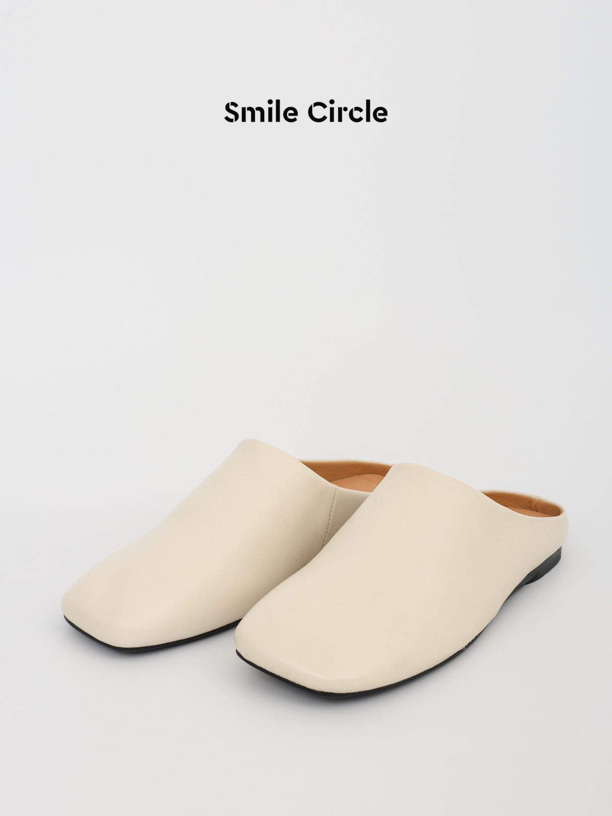 Slip On Mule Flat - Женские мюли Smile Circle из натуральной