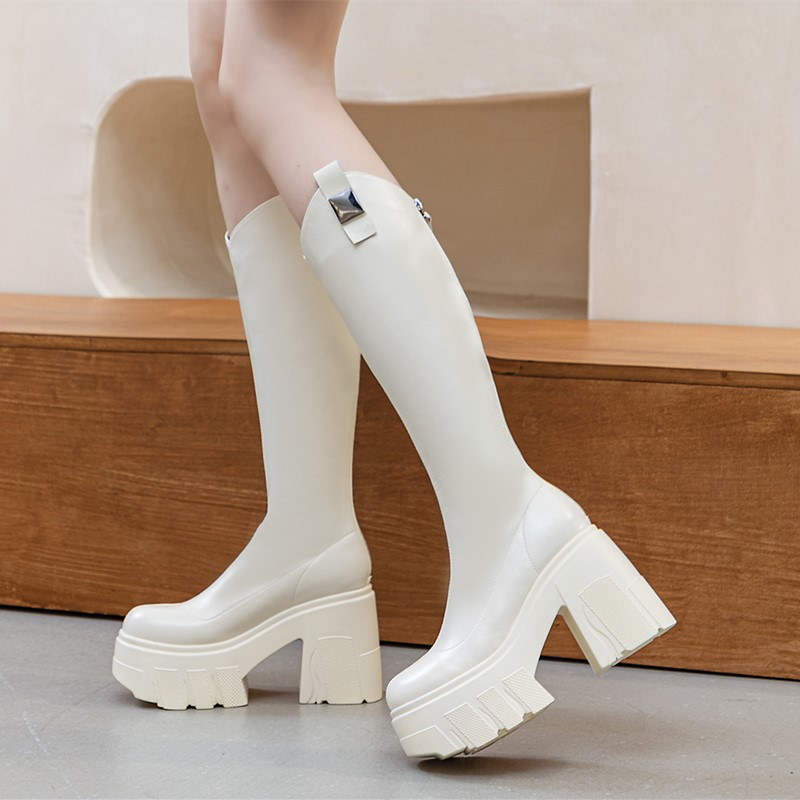 Sock Boot Women - Женские высокие сапоги DIMANYU на каблуке