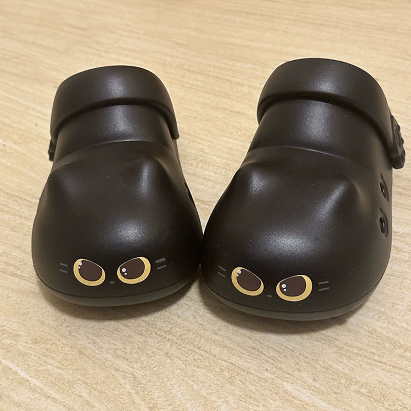 Women'S Shoes Temu - Новые креативные тапочки-котики черного цвета для
