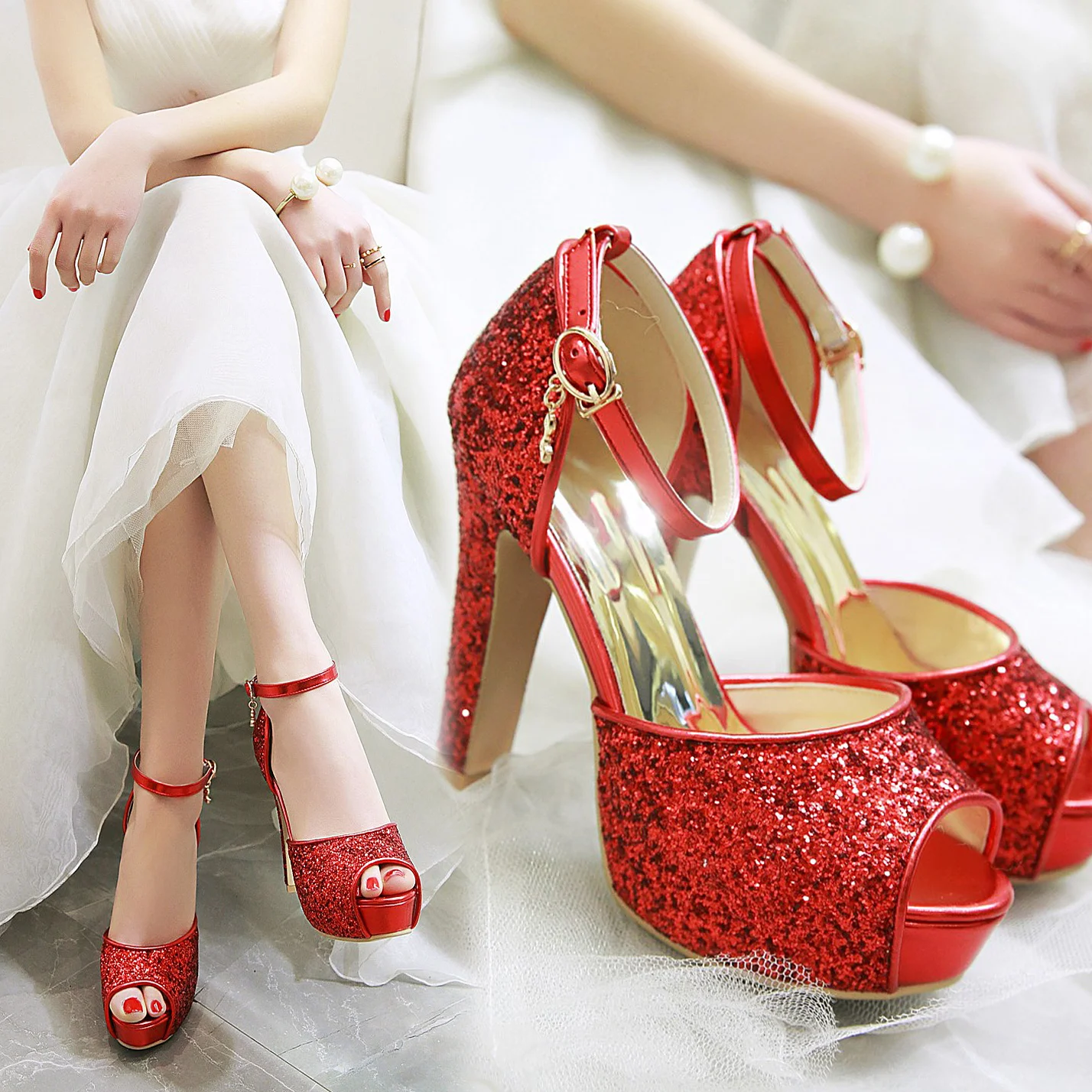 Серебристые летние женские бос – обзор и цена Peep Toe Heels