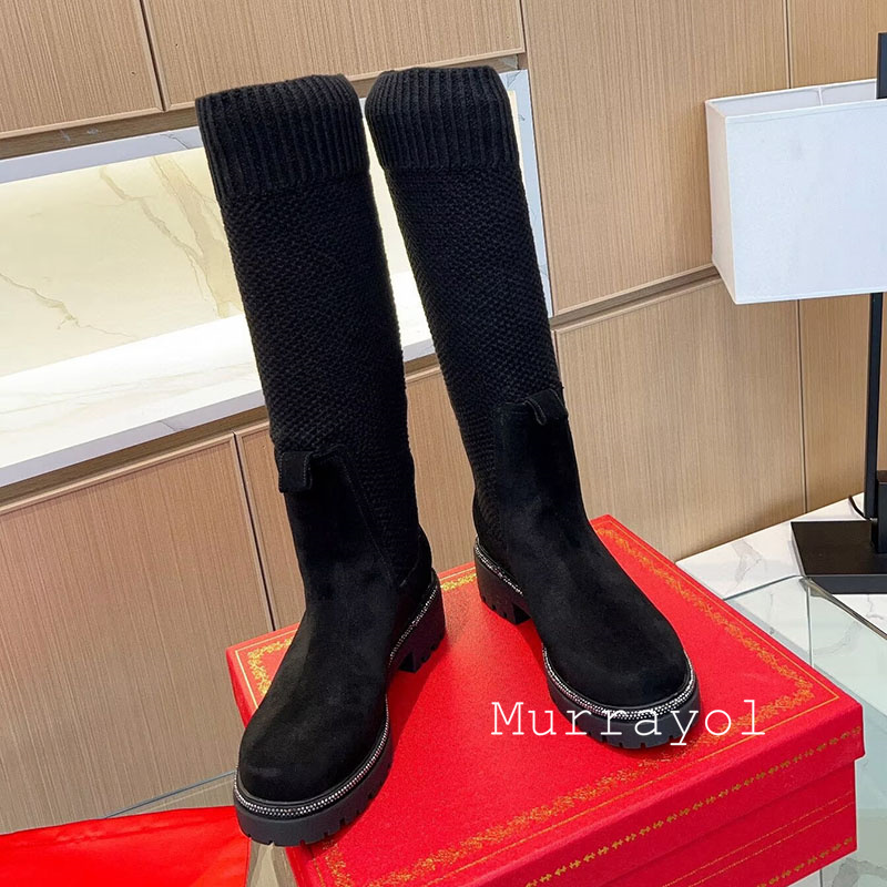 Сапоги до колена, осенне-зимни – обзор и цена Sock Boot Women