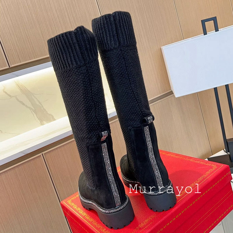 Сапоги до колена, осенне-зимни – обзор и цена Sock Boot Women
