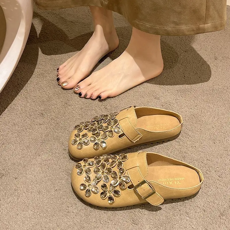 Женские мюли-сабо с цветочным  – обзор и цена Slip On Mule Flat