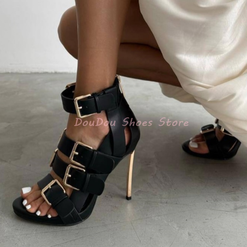 Черные босоножки на шпильке с  – обзор и цена Women'S Shoes Trendy